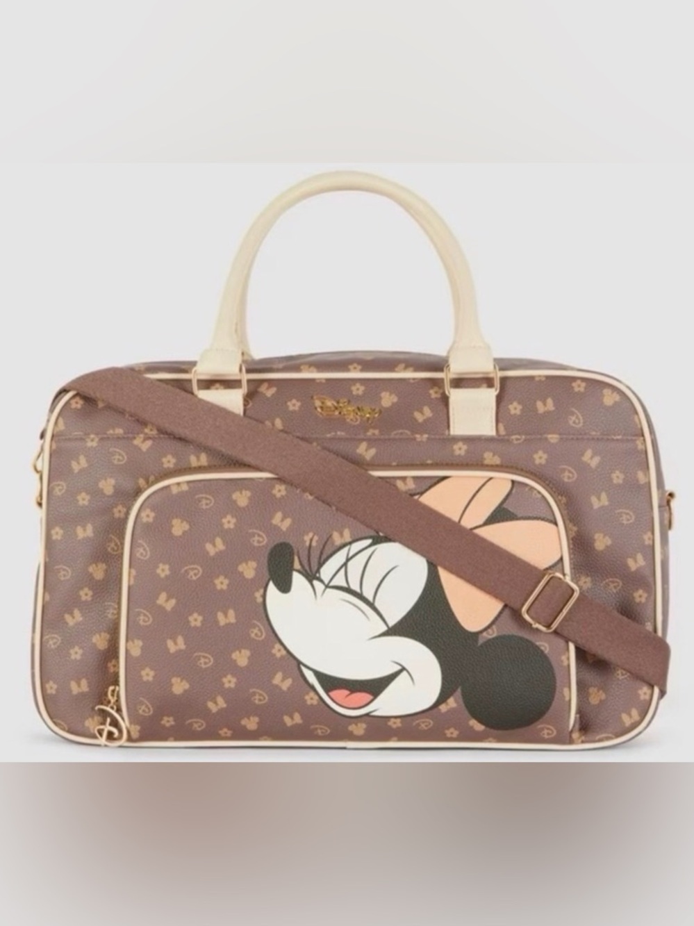 Disney Brown and Cream Minnie Mouse Travel Bag